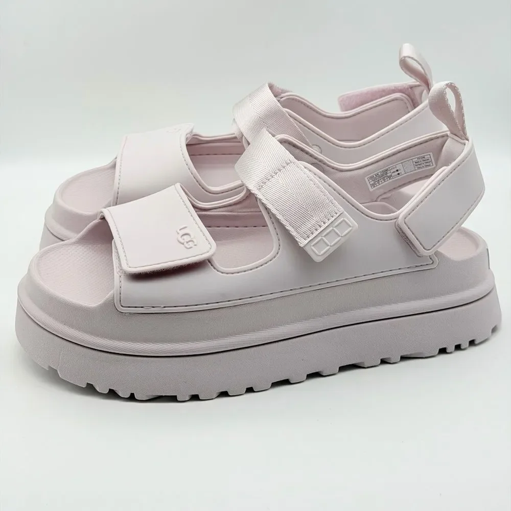 NWT UGG GoldenGlow Women's Light Pink Platform Sandals 10
